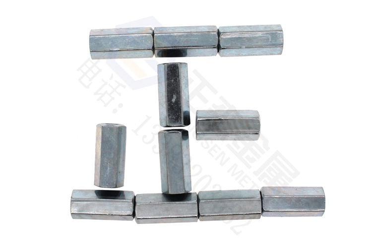 电镀锌 六角接头螺母 加长母 丝杠连接母 六角接头母